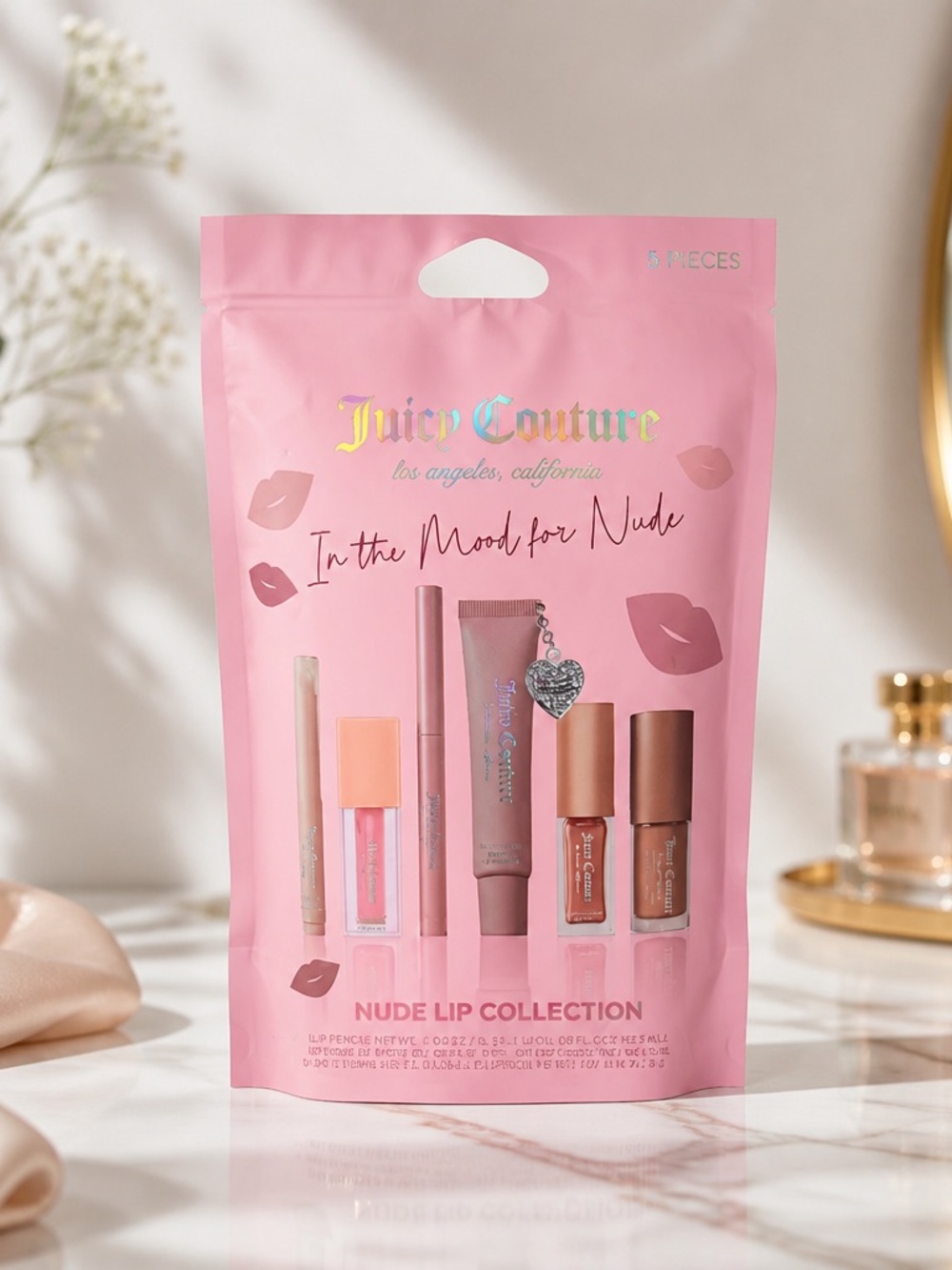 Juicy Couture In the Mood for Nude Lip Collection 5 Pc Set New